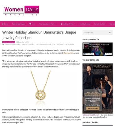 A woman wearing a necklace with a diamond on it.